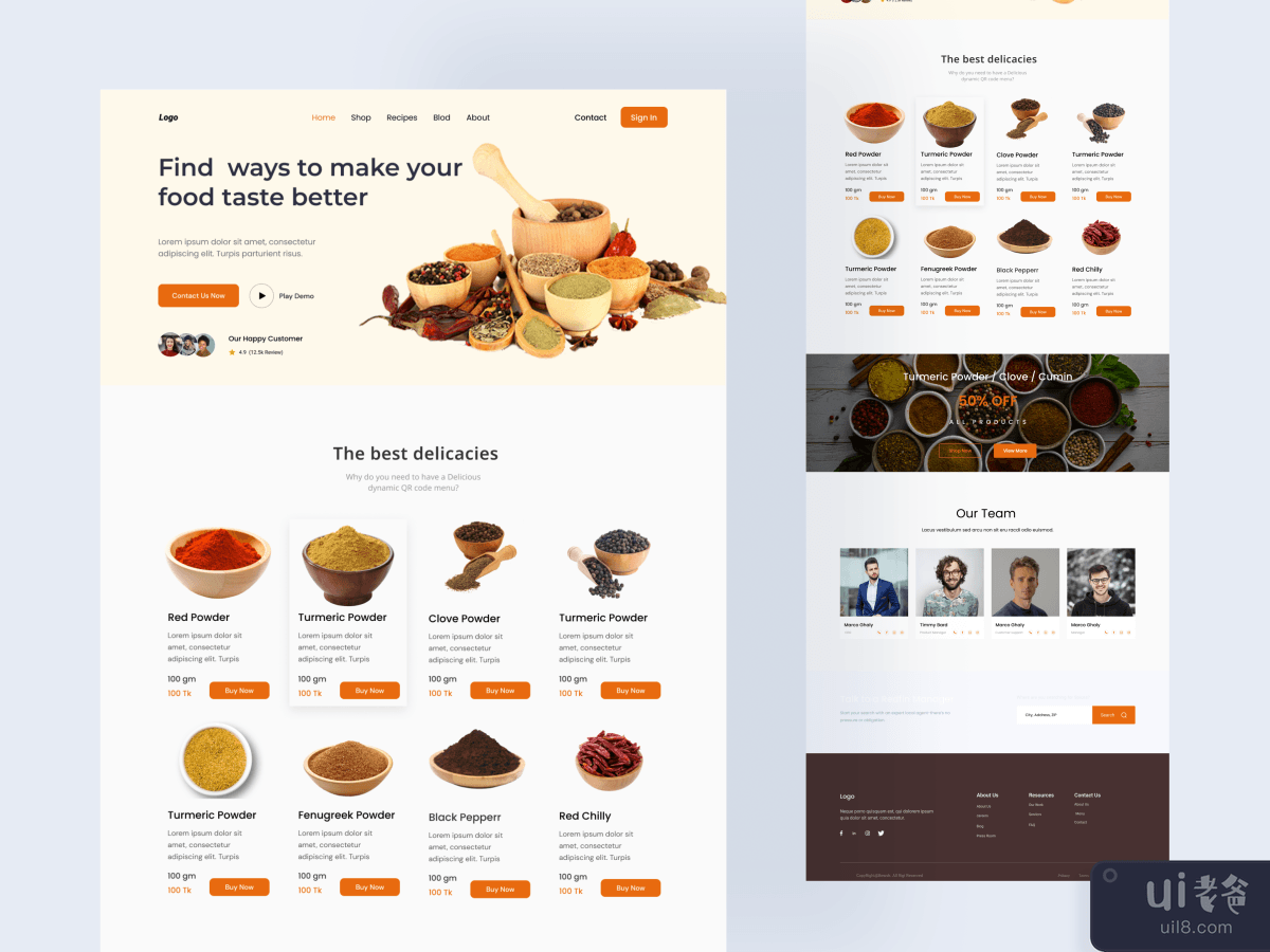香料网站 - 概念设计(Spices Website - Concept Design)插图1