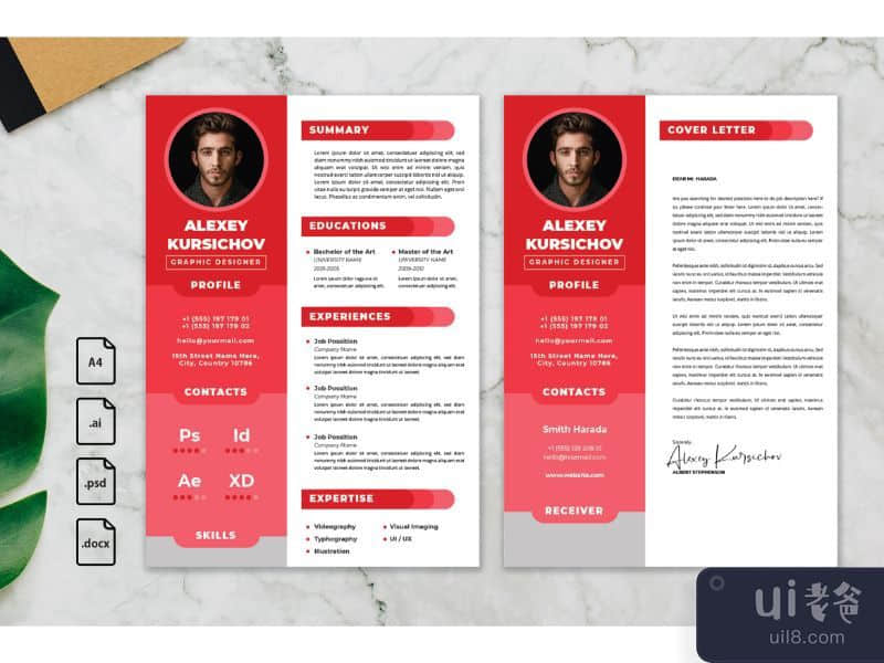 CV Resume Graphic Designer Profile 23
