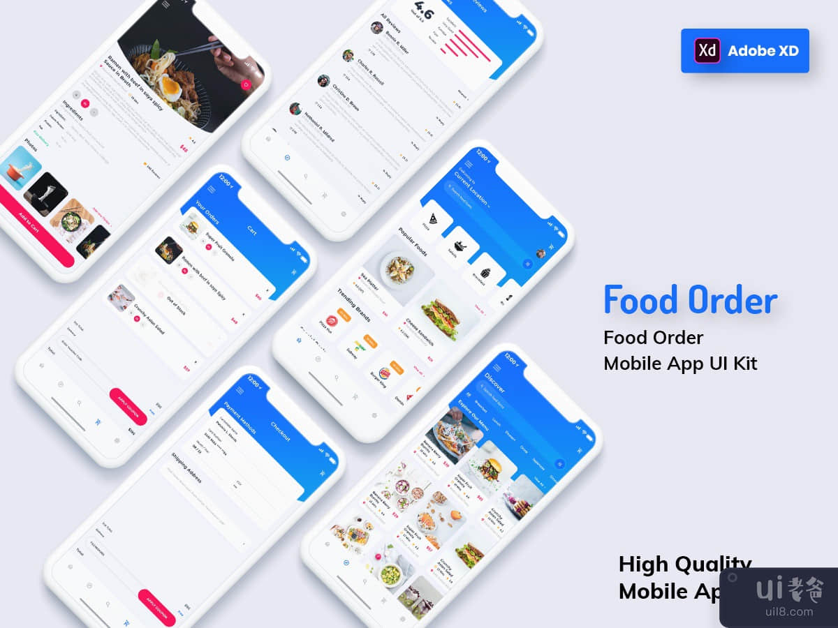 Food Order Mobile App Light Version (XD)