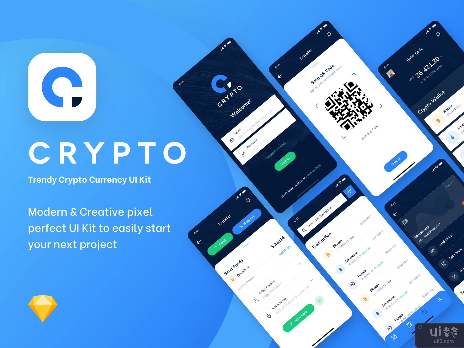 Crypto Wallet app UI