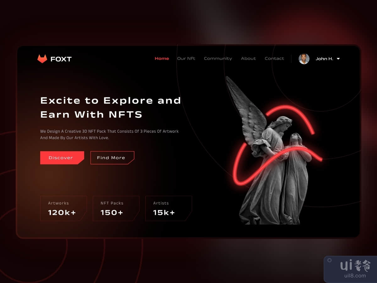 FOXT | NFT Website Design - XD Challenge