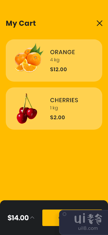 水果应用界面(Fruits App UI)插图