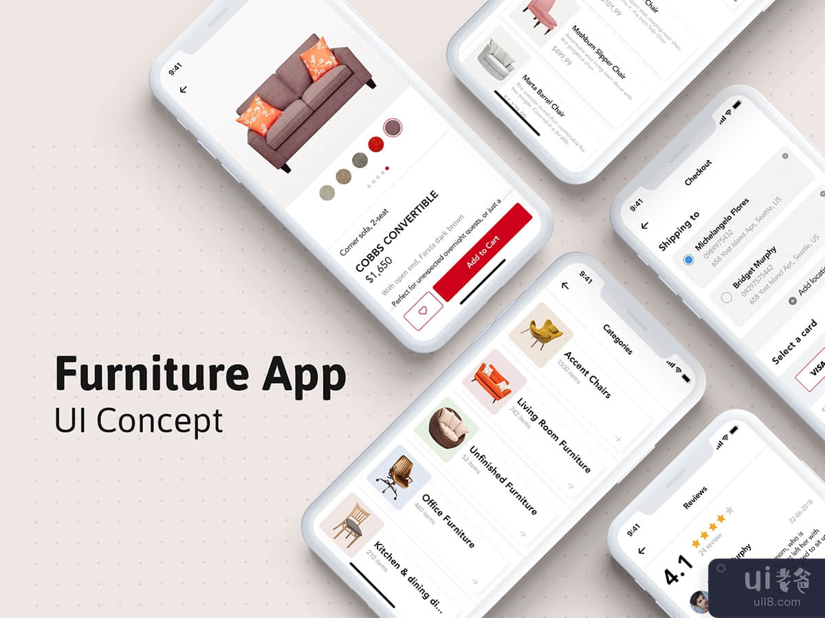 Furniture mobile UI concept