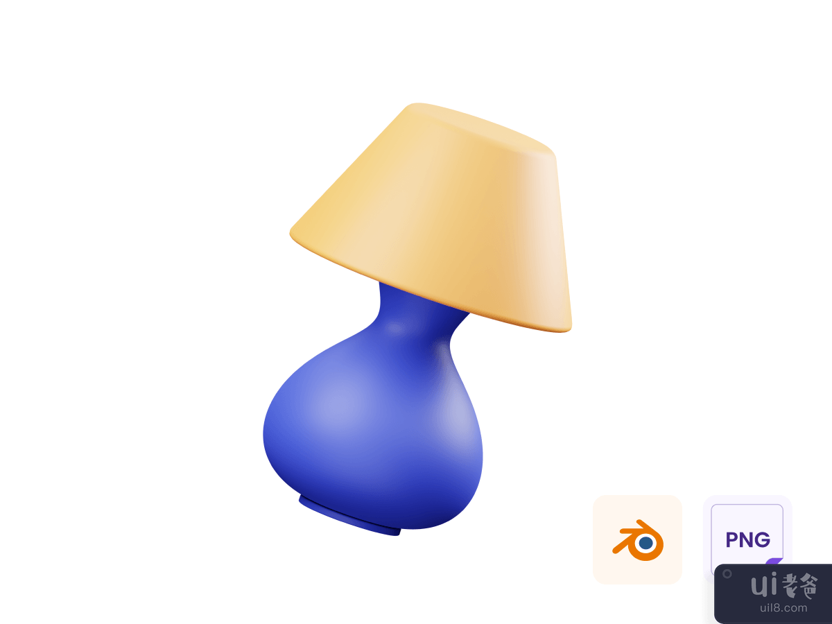 Sleeping Lamp 3D Icon