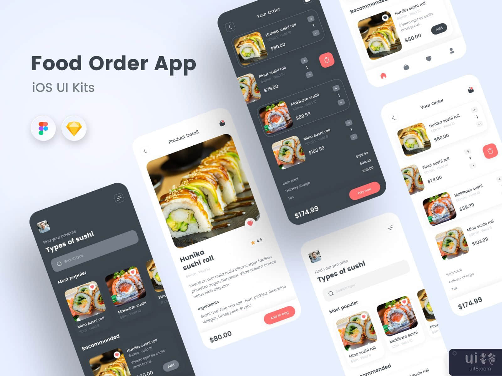 送餐 iOS UI 套件(Food Delivery iOS UI Kits)插图