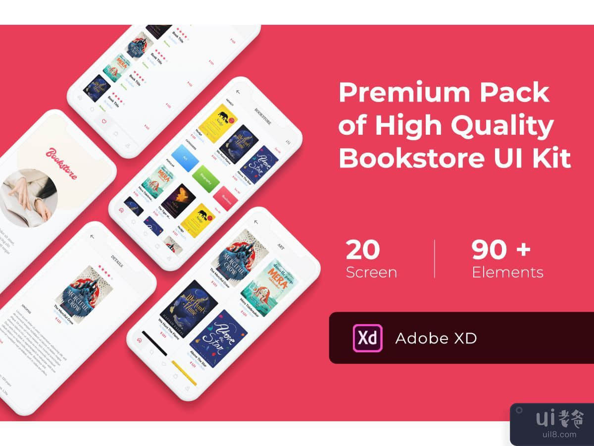 High Quality Bookstore UI KIT for XD