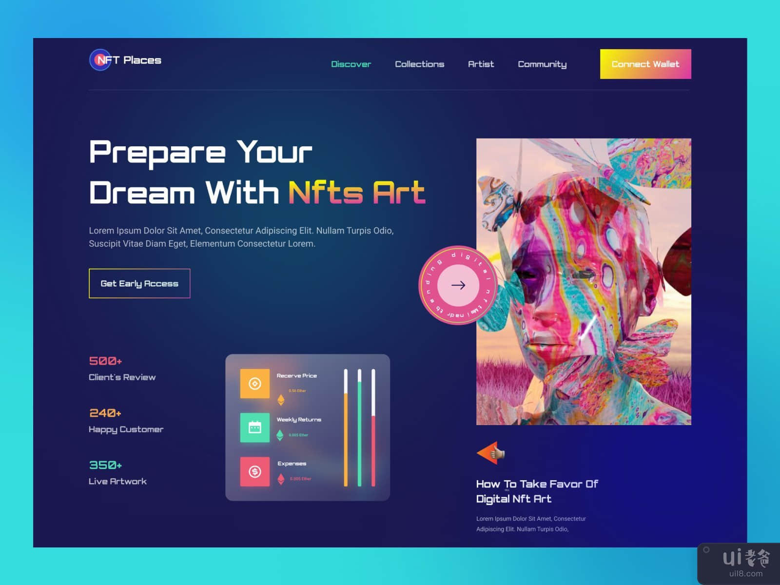 NFT 市场的网页设计(Web Design for NFT Marketplace)插图