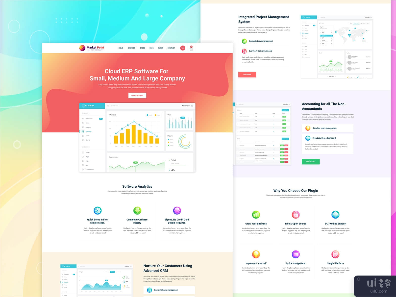#3MarketPoint - Multipurpose Business And Agency PSD Template