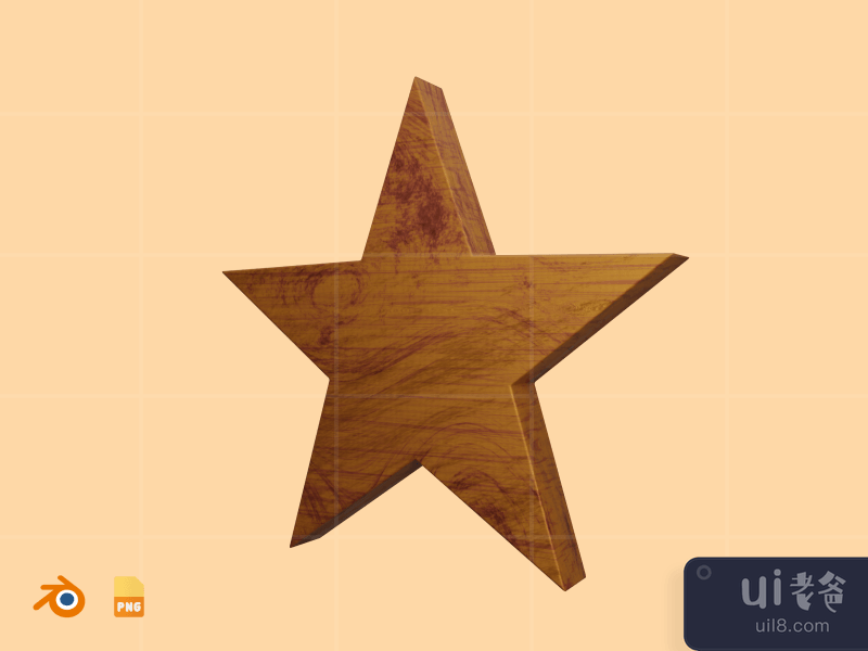 Star - 3D Wooden Abstract Shape