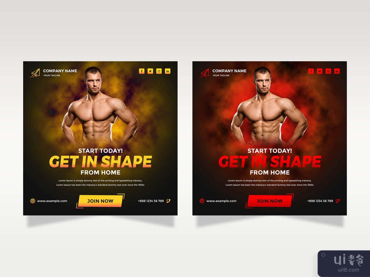 Gym & Fitness Sports Banner Template