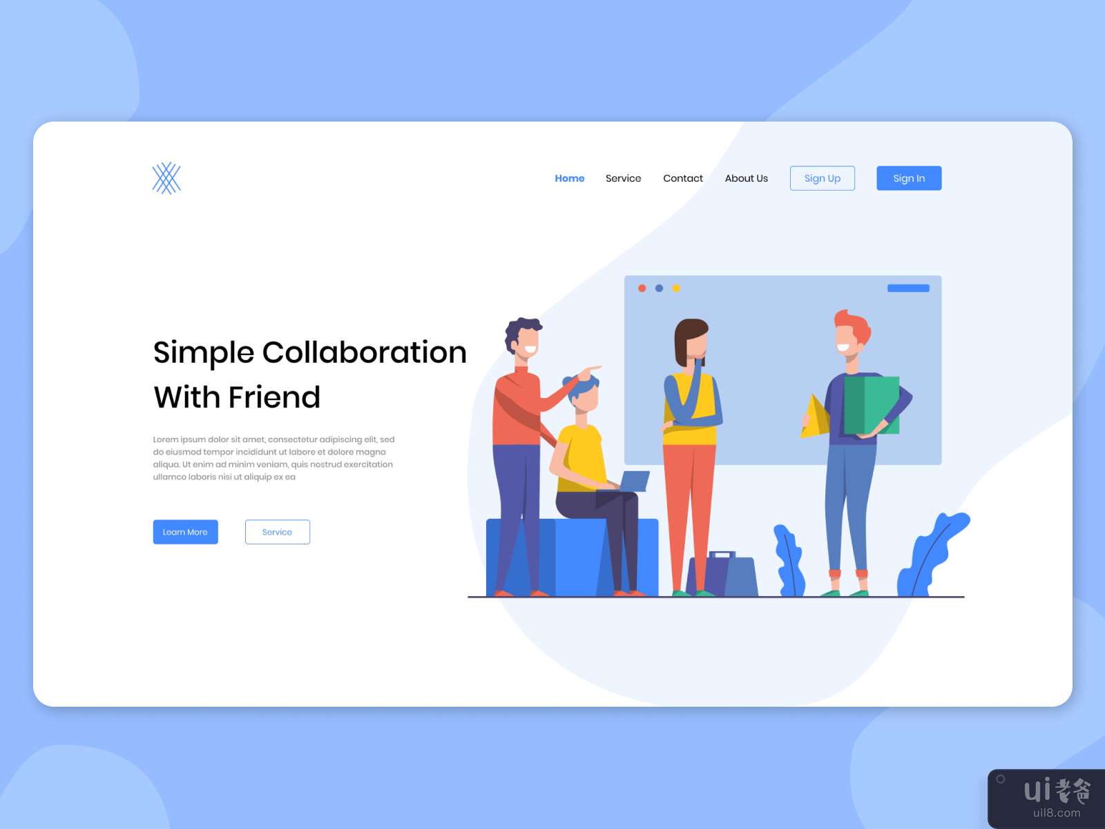 Collaboration Landing page concept