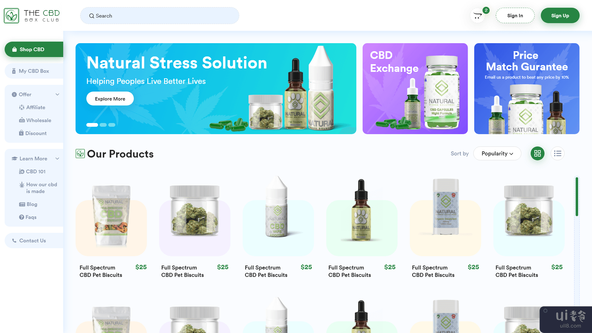 大麻和大麻网站设计(Cannabis & Marijuana Website design)插图9