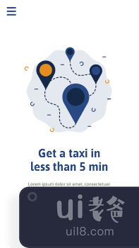 出租车服务应用程序屏幕(Taxi Service App Screens)插图