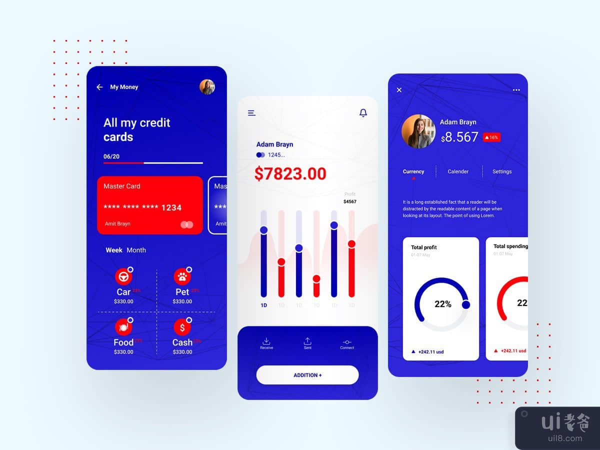 银行 UI 应用模板(Banking Ui App Template)插图