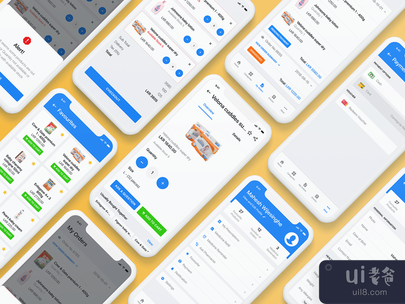 药房移动应用程序 UI 套件(Pharmacy Mobile Application UI Kit)插图2