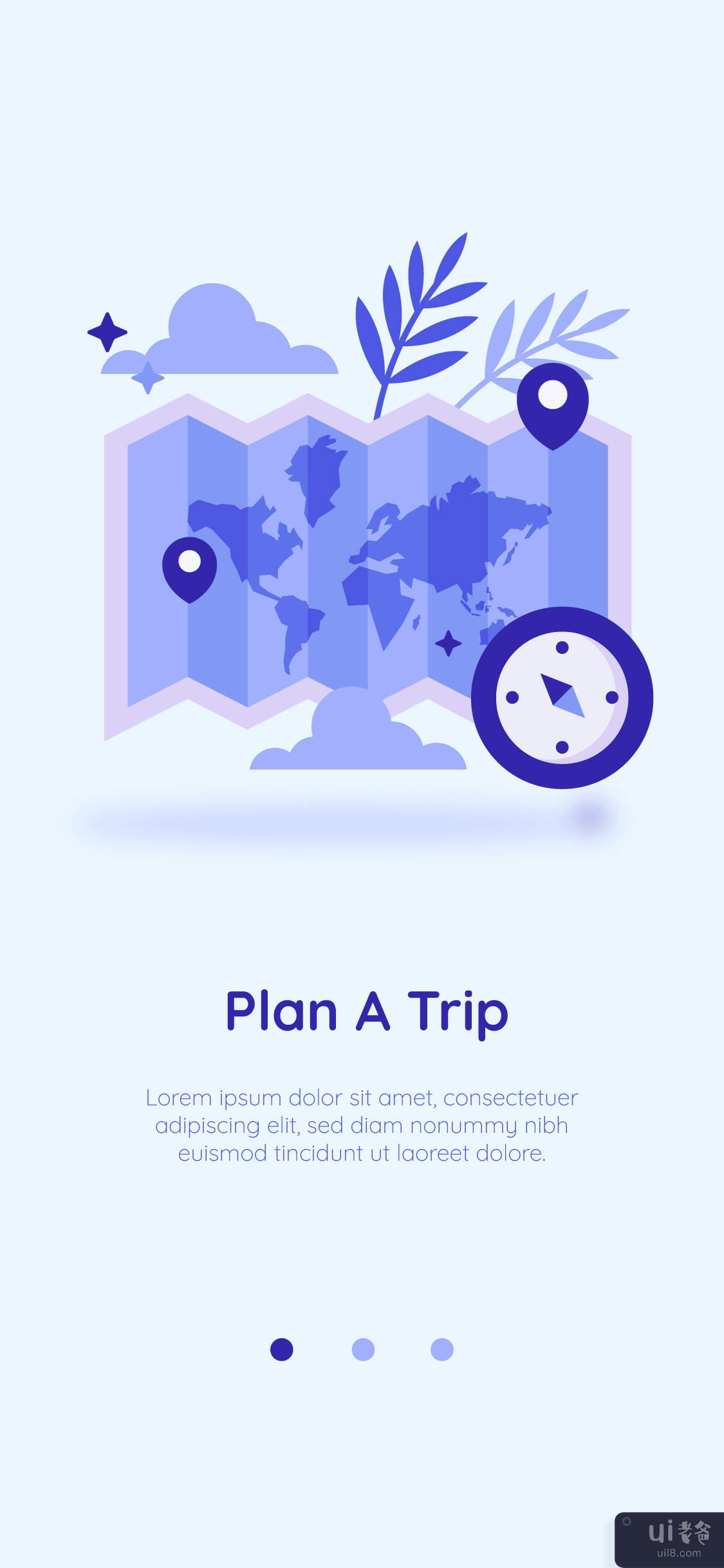 旅游应用概念(Travel App Concept)插图1