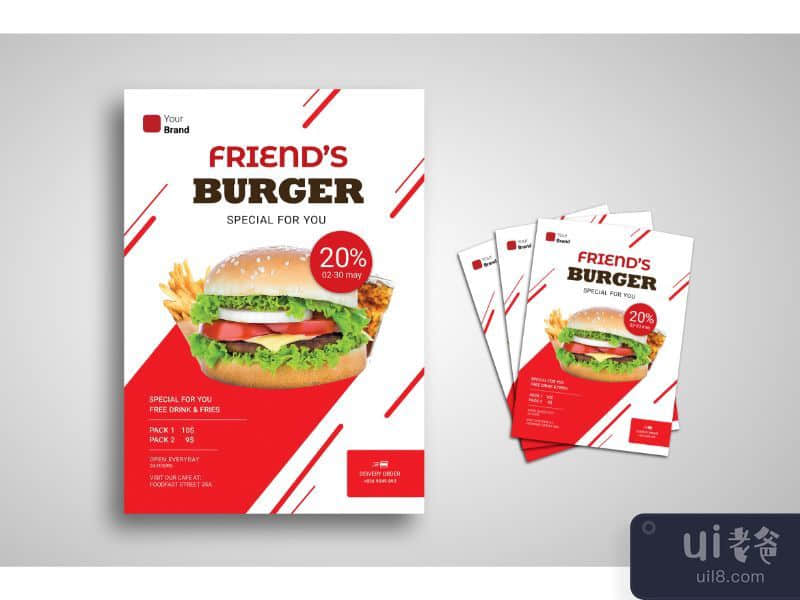 Flyer Template Delivery Food