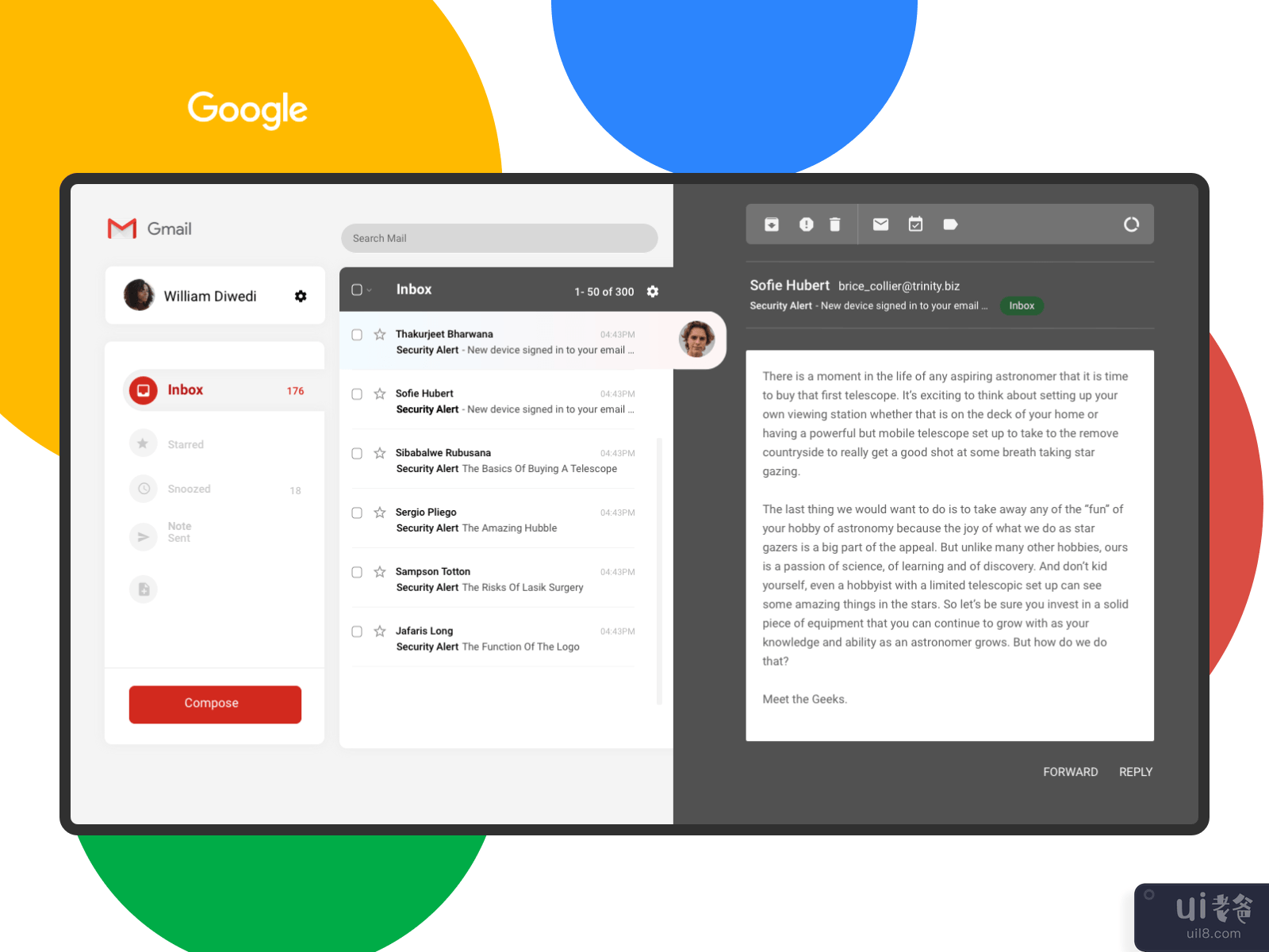 Gmail Desktop Concept