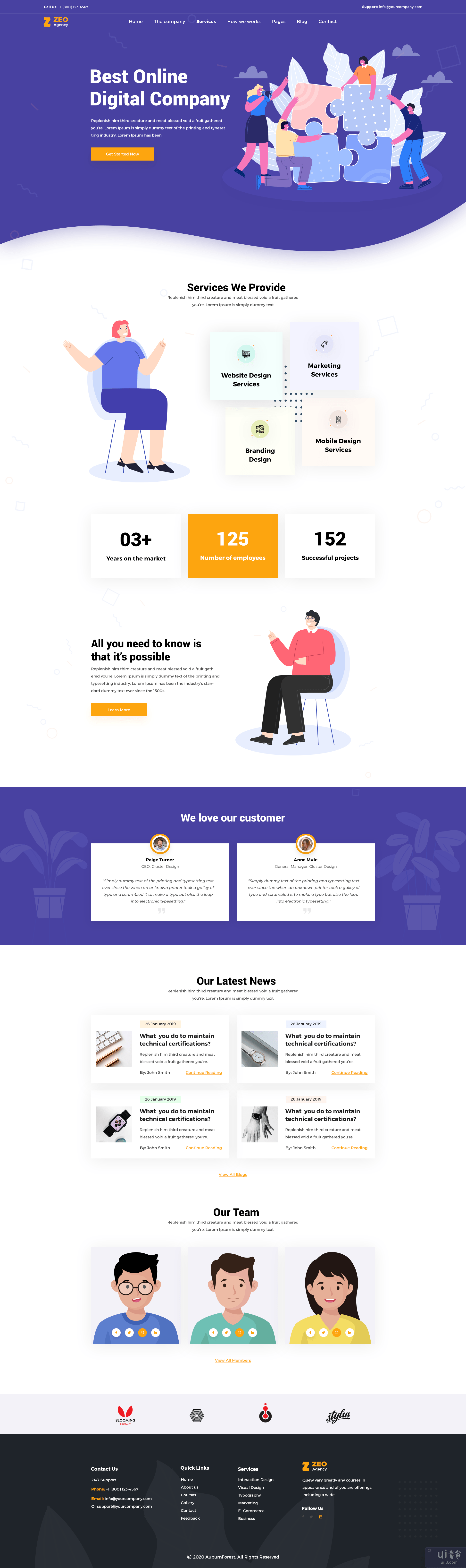 数字代理模板(Digital Agency Template)插图