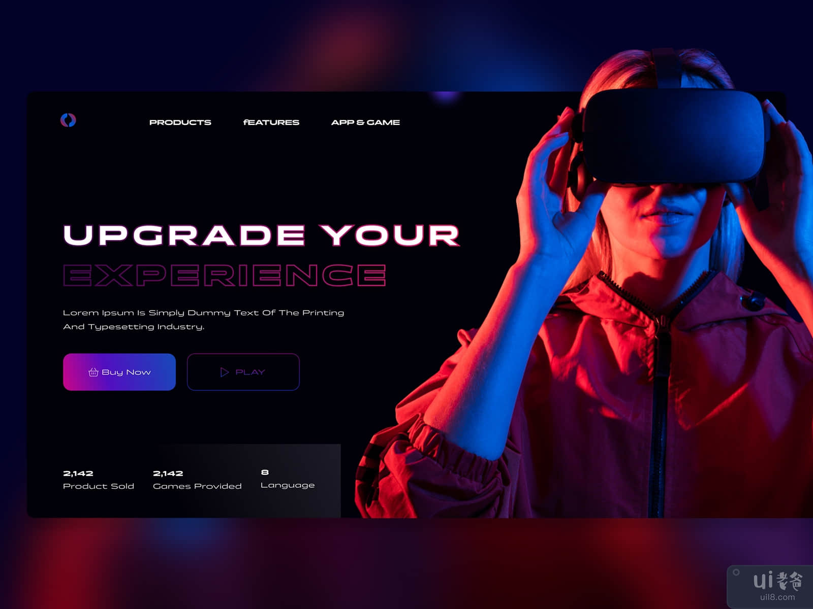 Splendid🔥 UI Design for VR Store📸 Website