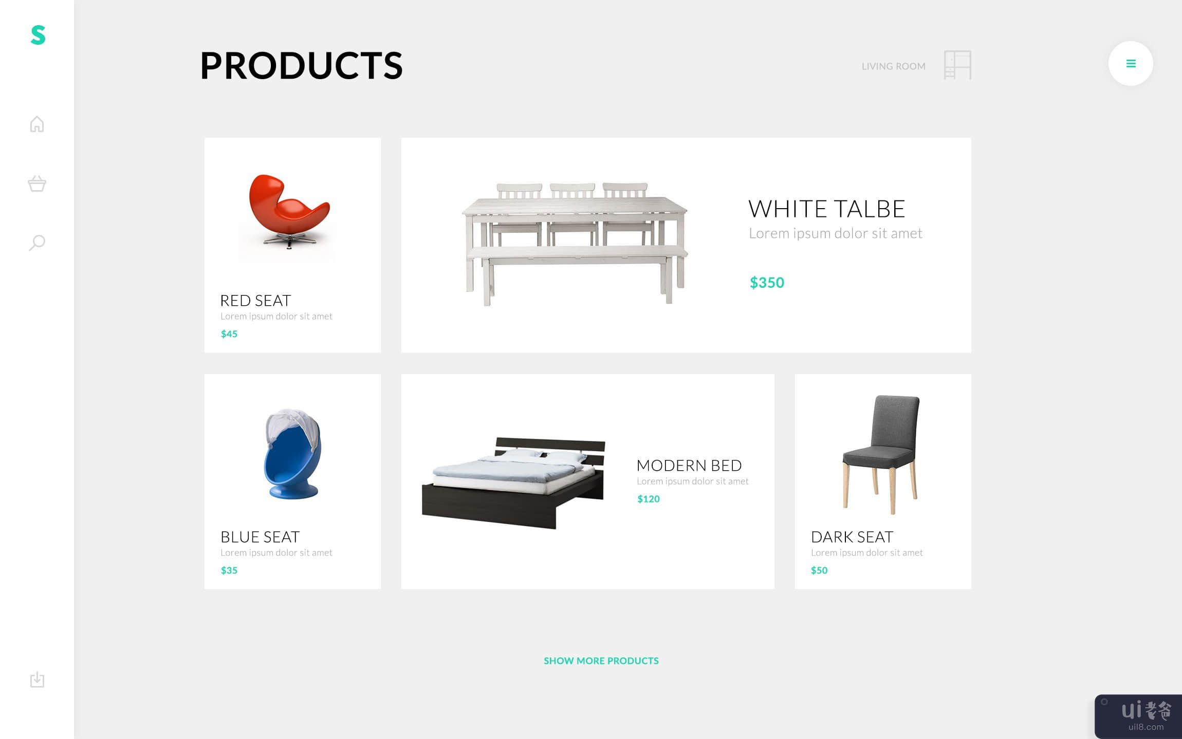 电子商务网站家具网站5页(E-commerce website furniture website 5 pages)插图1