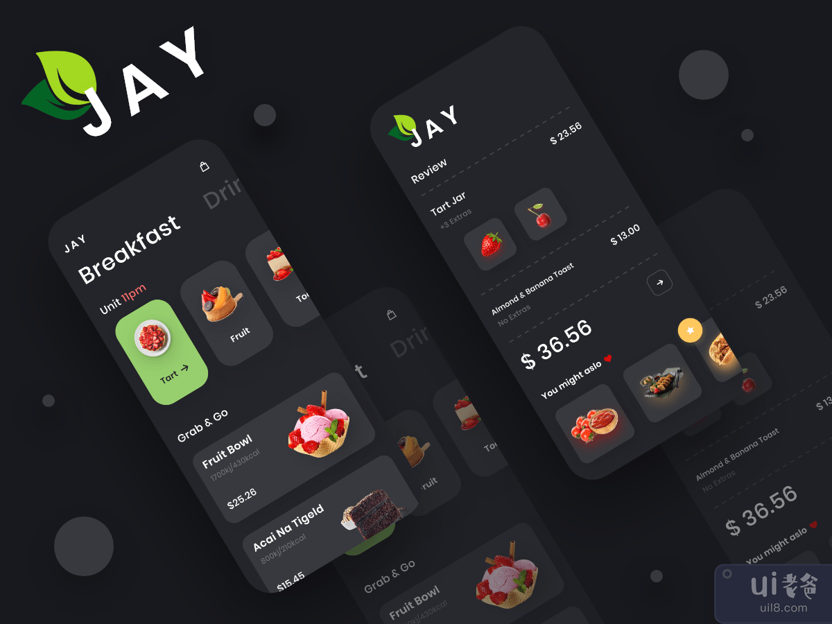 食品应用程序屏幕用户界面(Food App Screens UI)插图2