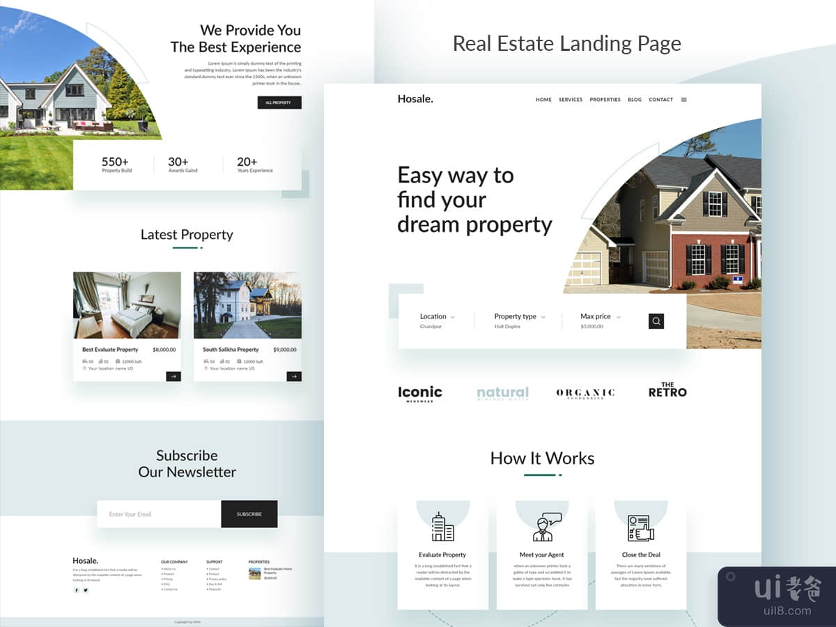 Hosale - Real Estate Landing Page
