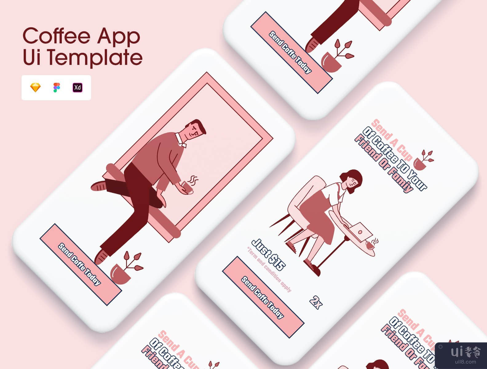 咖啡乐趣 UI 应用程序模板(Coffee Fun Ui App Template)插图