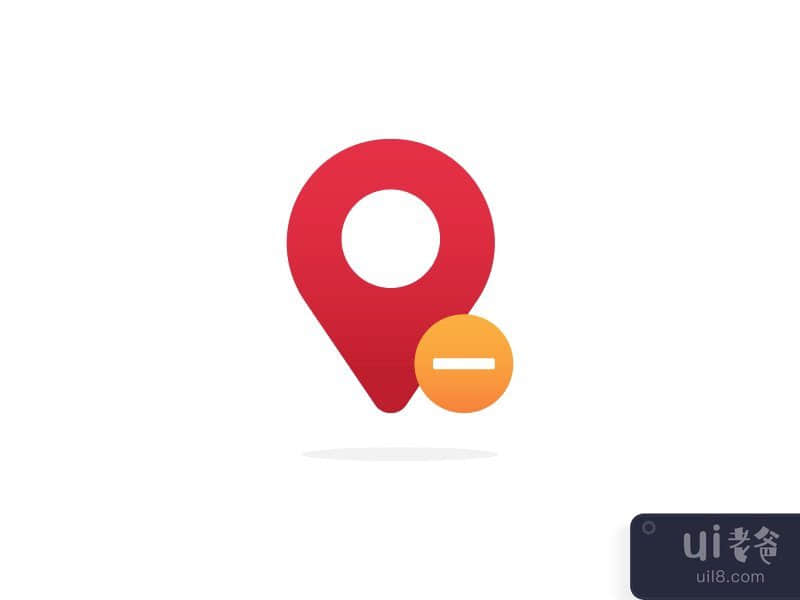 Remove location gps map pin point icon illustration vector isolated