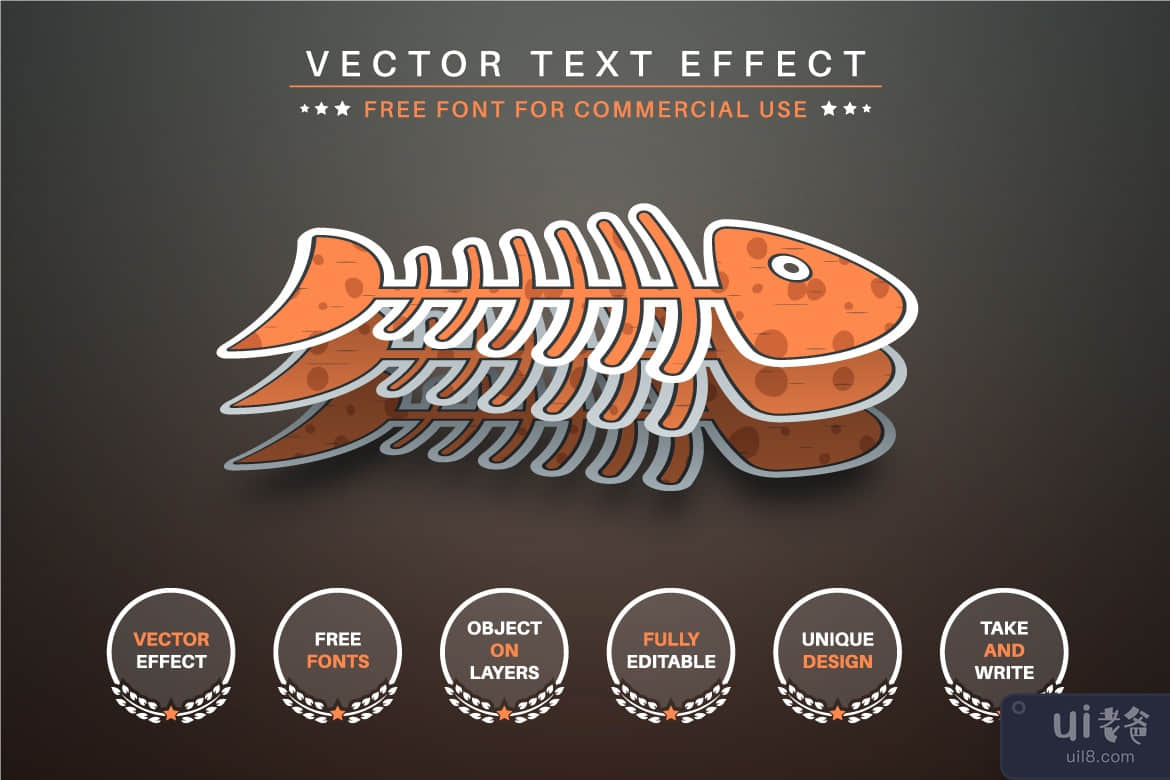 恐怖贴纸 - 可编辑的文字效果，字体样式(Horror Sticker - Editable Text Effect, Font Style)插图3