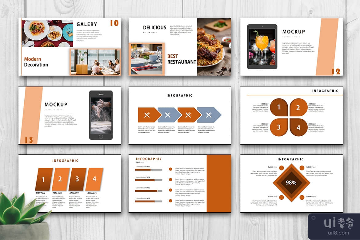 餐厅的PowerPoint模板(Restaurant PowerPoint Template)插图