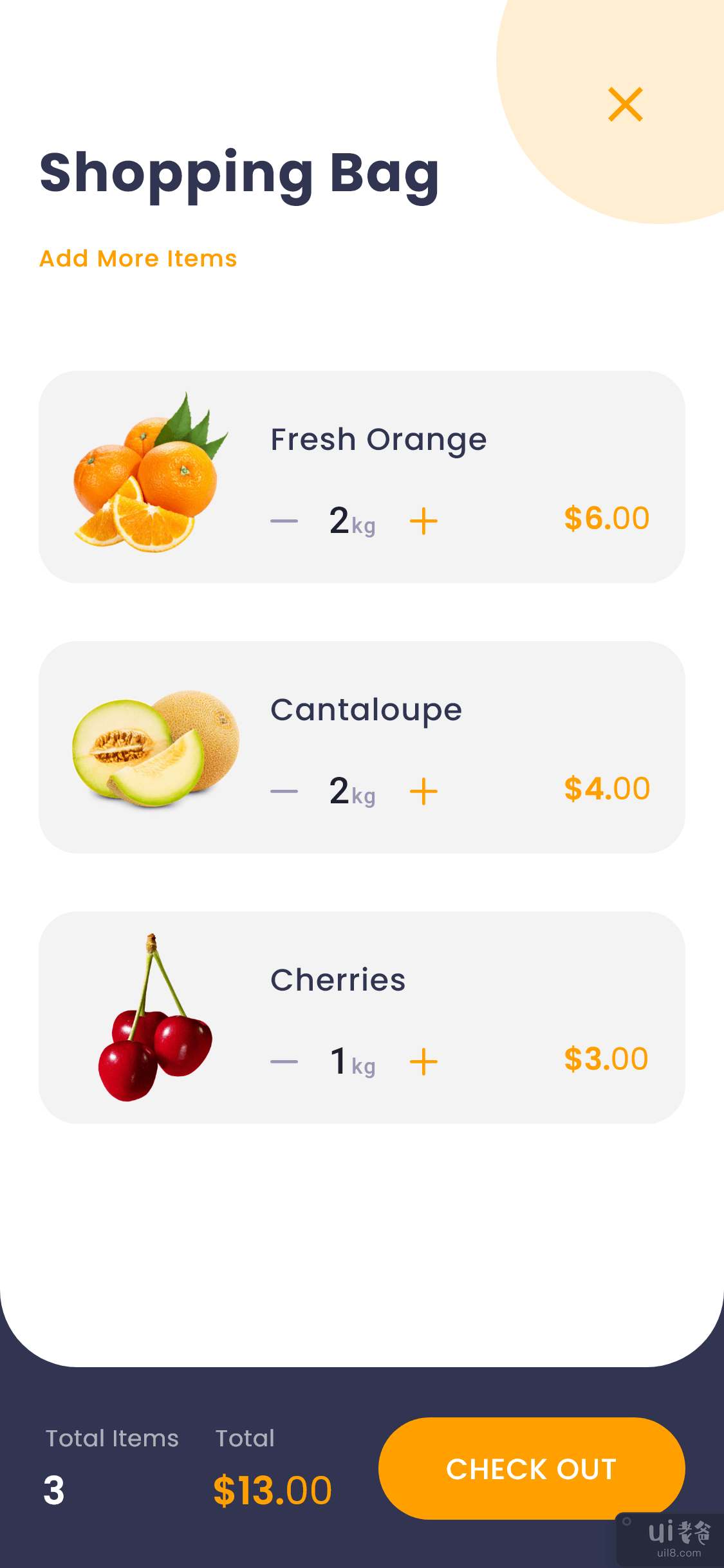 水果应用程序 UI 套件(Fruit App UI Kits)插图3