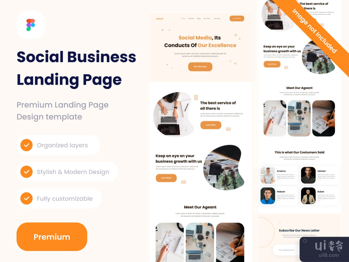 Social Business Landing Pages Design website 