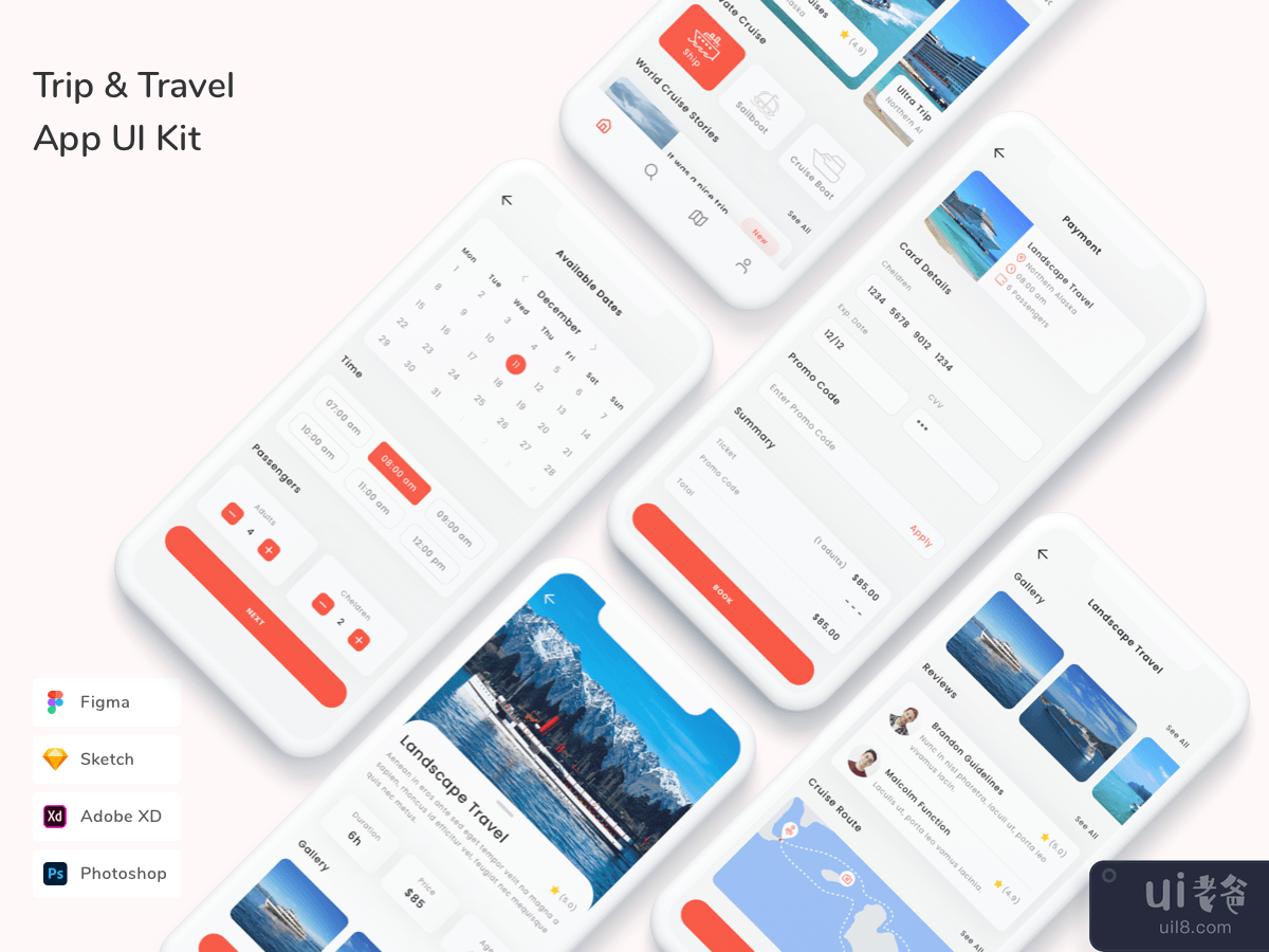 Trip & Travel App UI Kit