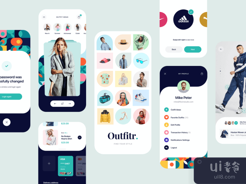 Outfitr - 时尚 UI 套件(Outfitr - Fashion UI Kit)插图3