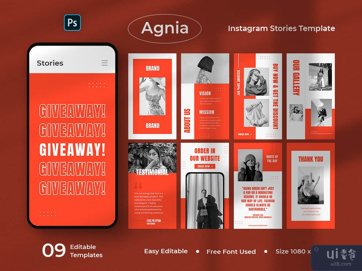 Agnia - Fashion Instagram Stories Template