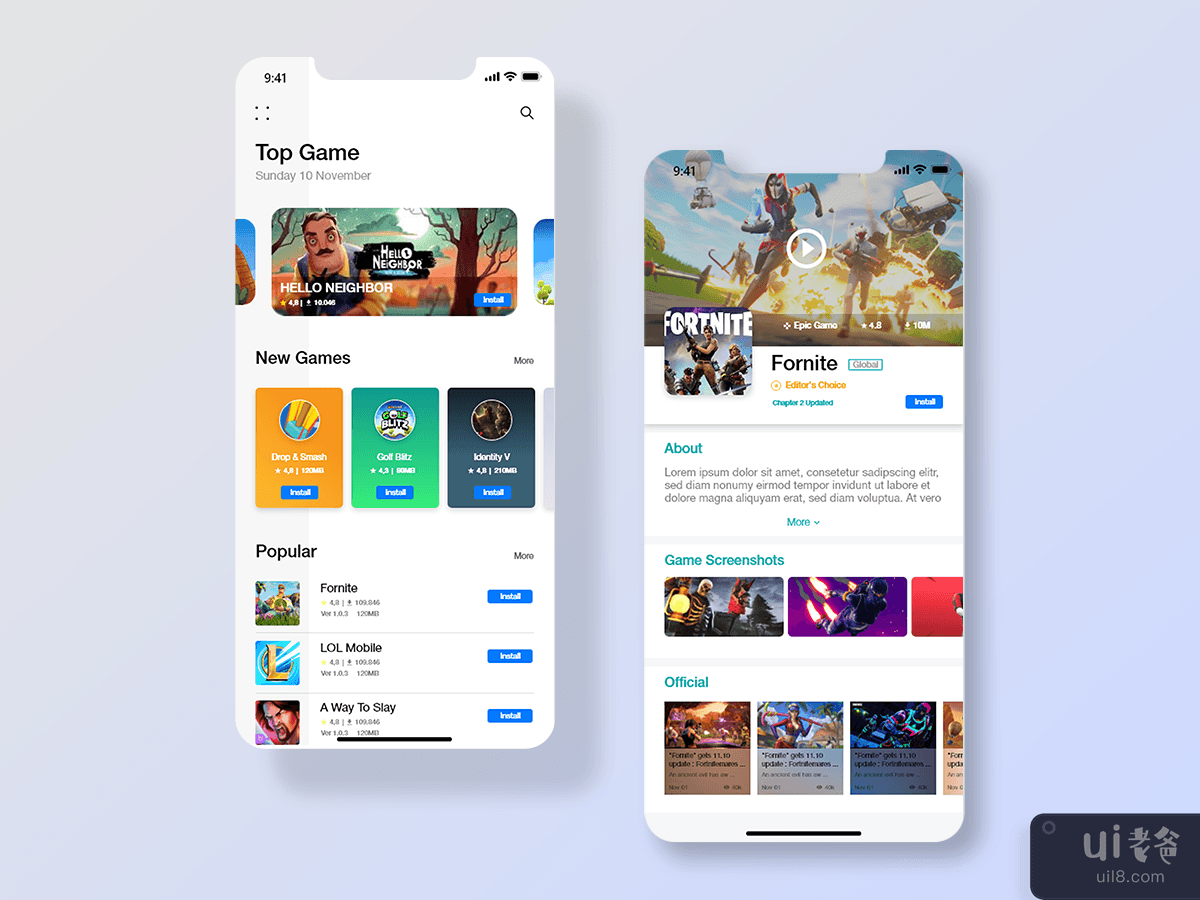 应用商店界面(App Store UI)插图
