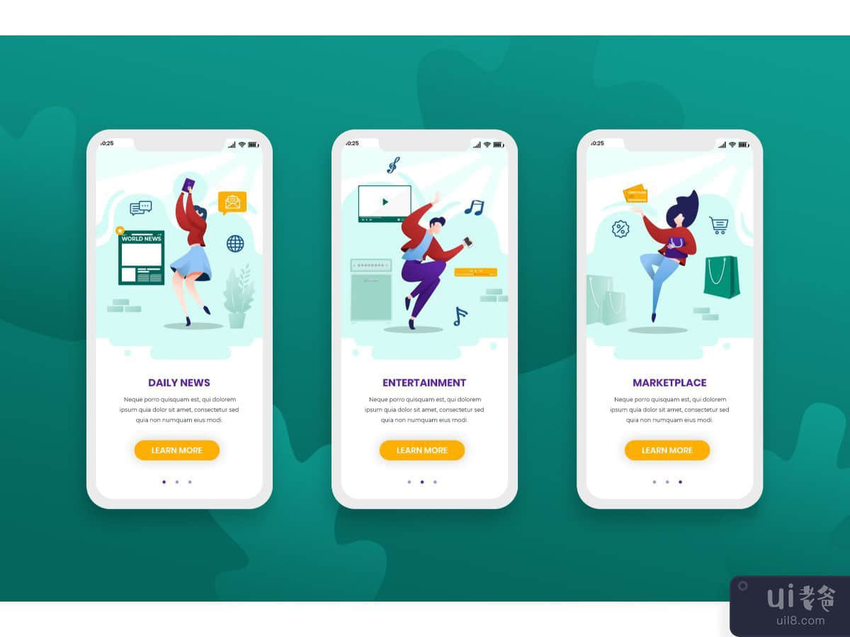 Onboarding Screens Mobile App