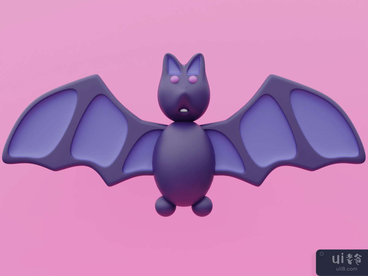 3D Illustration Bat