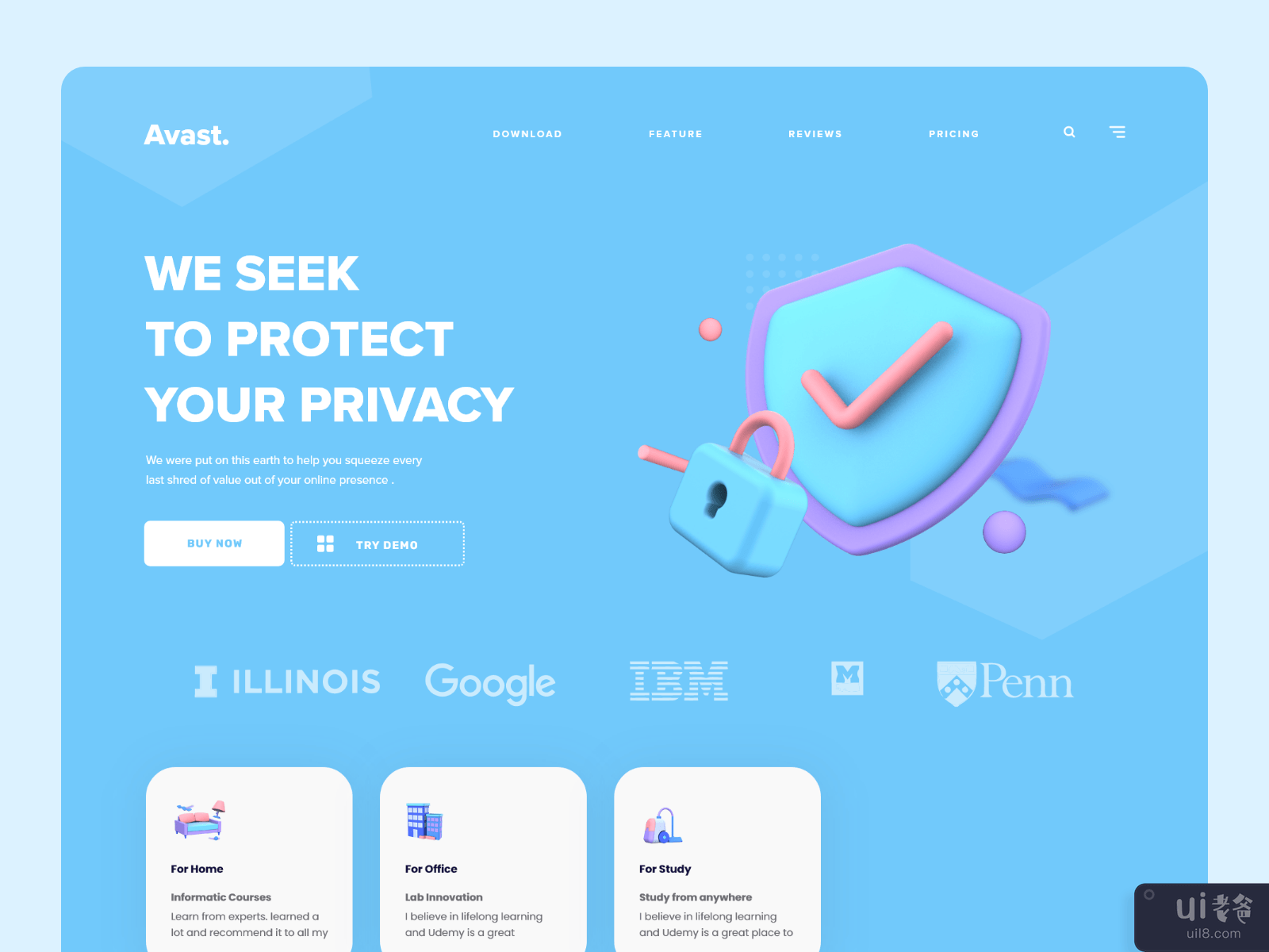 Security Website 3D Header