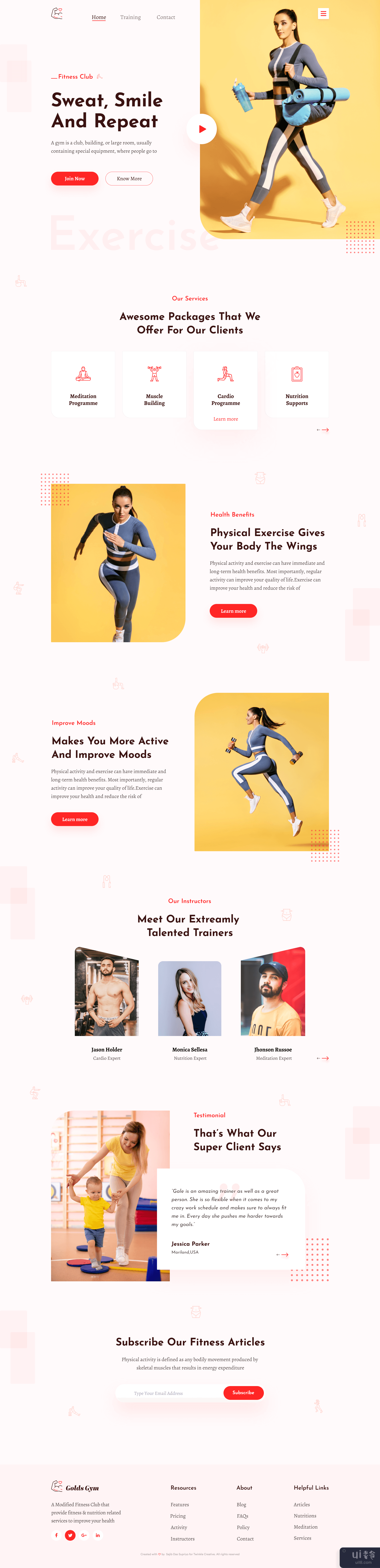 健身房登陆页面(Fitness Gym Landing Page)插图