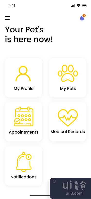 宠物诊所 iOS App 样机设计(Pet Clinic iOS App Mockup Design)插图1