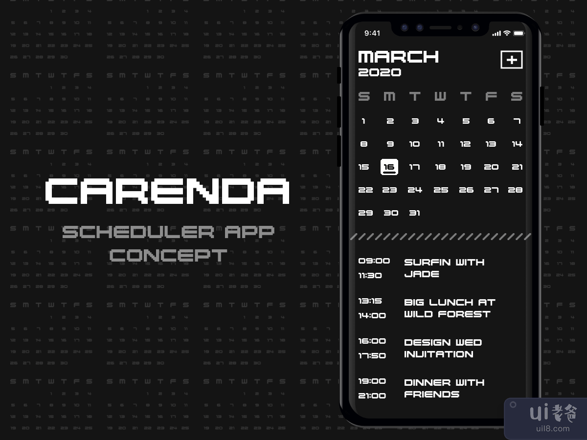 Carenda - 调度程序应用程序概念(Carenda - Scheduler app concept)插图