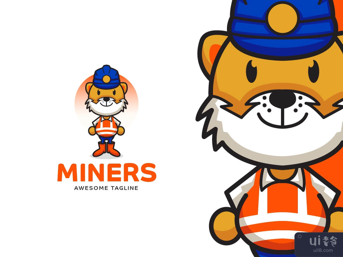 Tiger Miners Mascot Logo