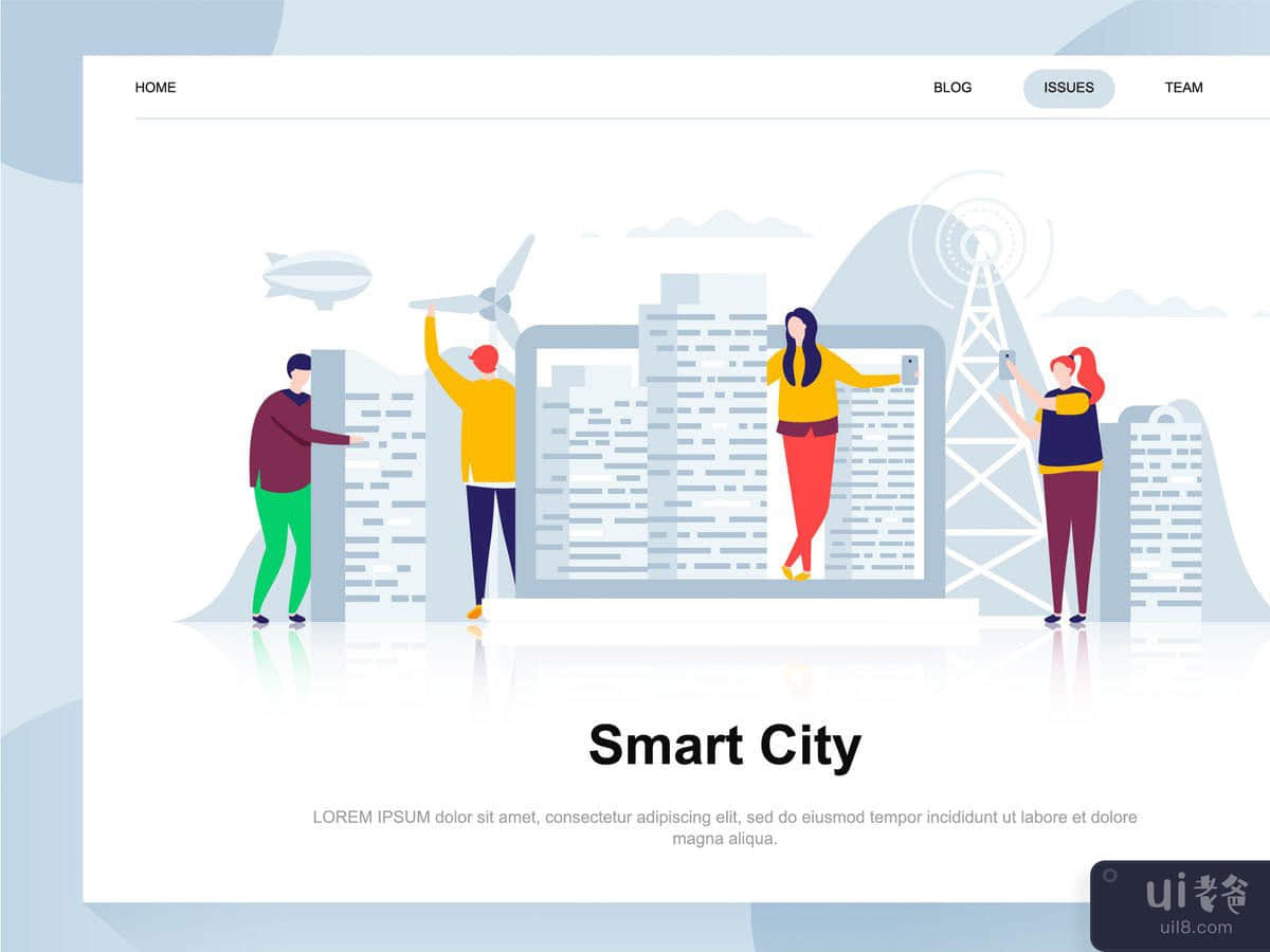 Smart City Flat Concept