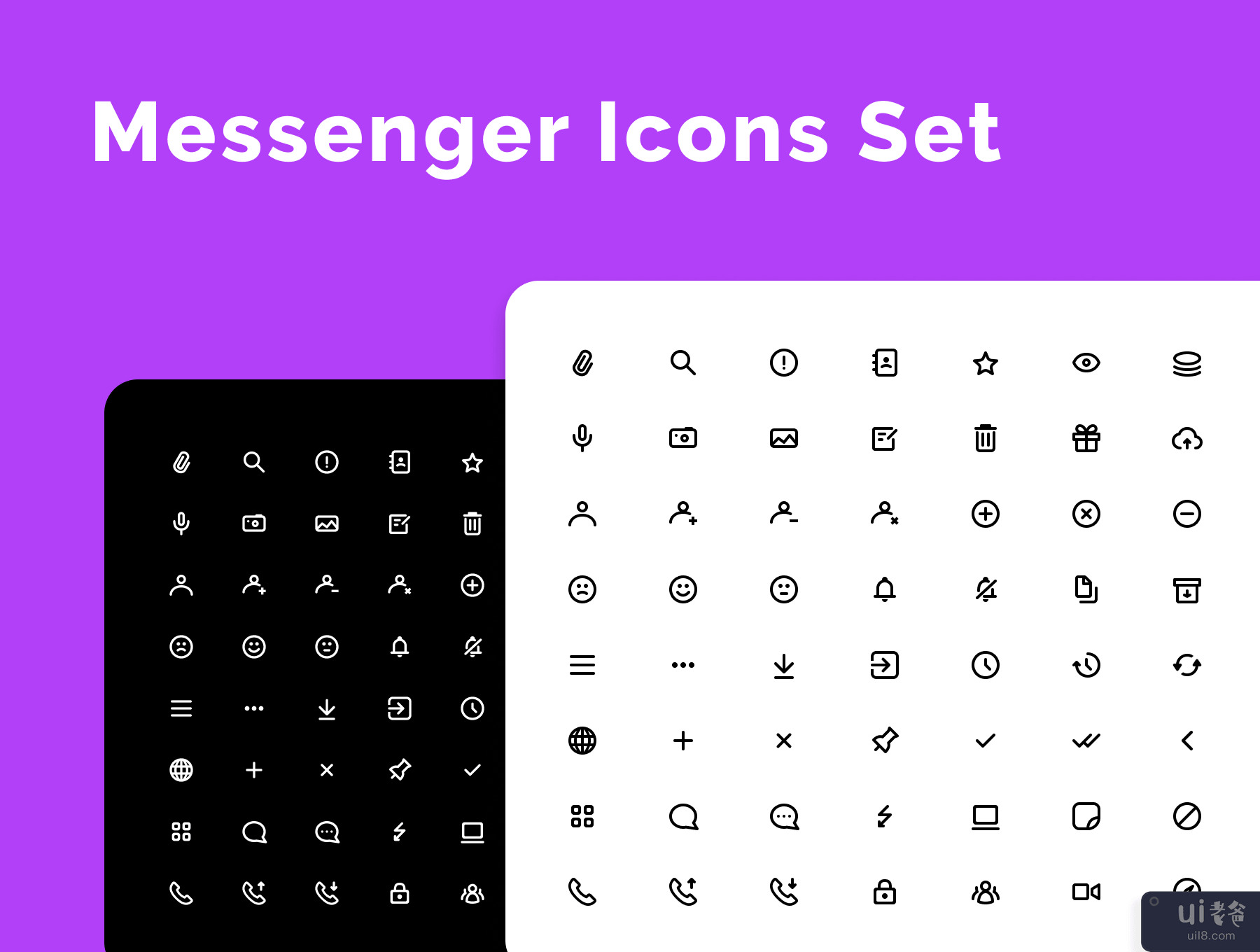 信使图标集(Messenger Icons Set)插图1