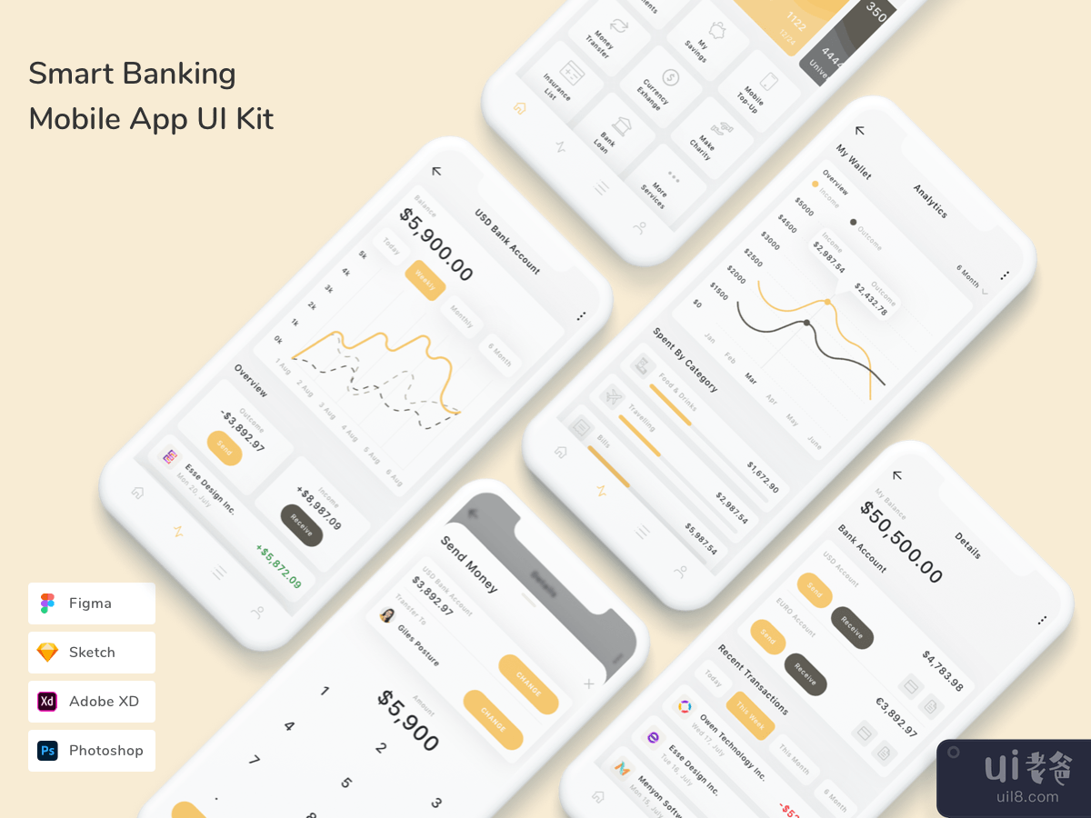 Smart Banking Mobile App UI Kit