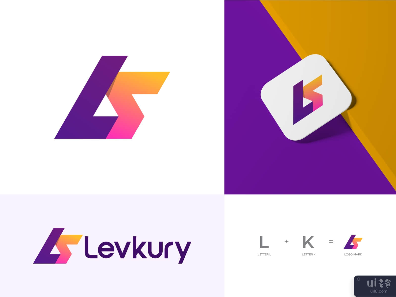 Levkury - 标志和品牌设计(Levkury - Logo and Branding Design)插图1