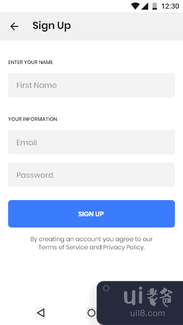 注册用户界面(Sign Up UI)插图1