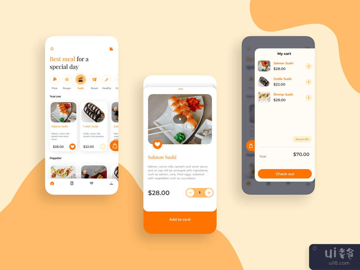 Food And Deliverry Mobile UI Basic	